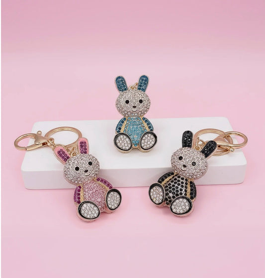 Glam Bunny key rings